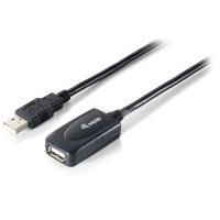 USB-Verlngerungskabel 2.0, 480Mbps, A/A, m/w, Vivanco, 5m aktiv schwarz