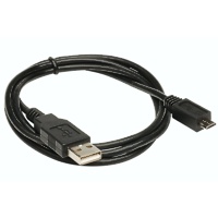 USB-Kabel 2.0, 480Mbps, A/Micro-B, m/m, Vivanco, 1.8m schwarz