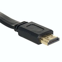 Video Kabel HDMI mit LAN flach, schwarz, 1.5m