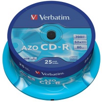 CD-R Verbatim, 700MB 52x, Cakebox25 bedruckbar