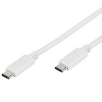 USB-Kabel 3.2 Gen 2x1, 10Gbps, C/C, m/m, 3A/60W, Vivanco, 1m weiss
