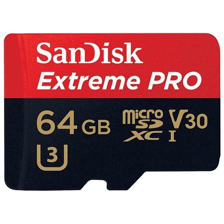 micro SDXC, SanDisk, Extreme Pro UHS-I A2, 64GB
