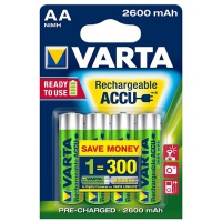 Batterie VARTA Rechargeable, AA 2600mAh, 4 Stk.