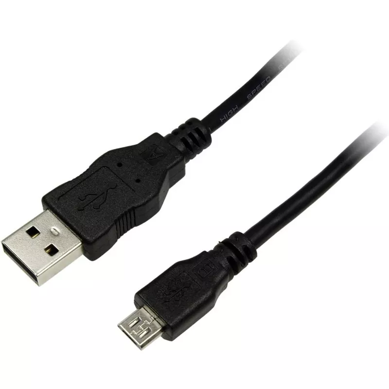 Kabel USB2, 480Mbps, 4.5W, USB-A Stecker / Micro USB-Stecker, 1m, schwarz