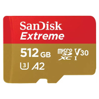 micro SDXC, SanDisk, Extreme UHS-I A2 V30, 512GB