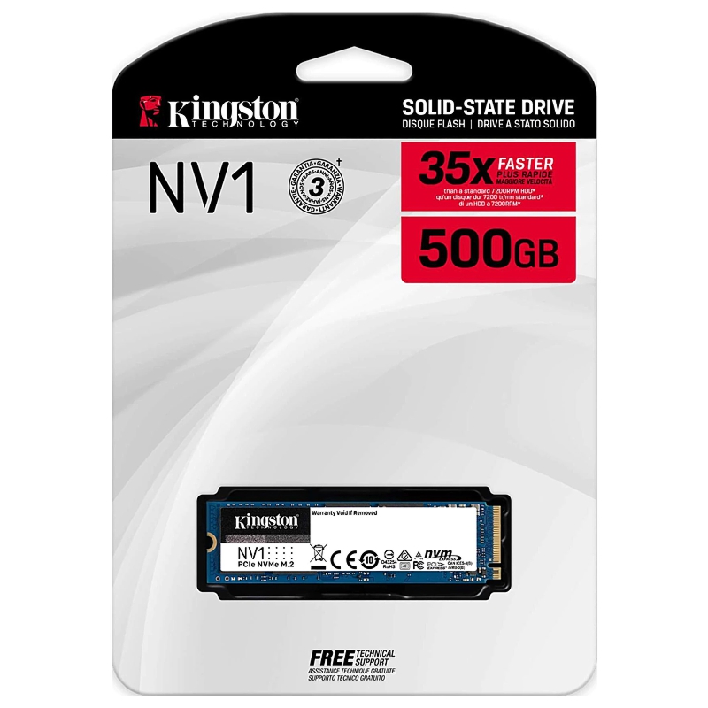 SSD, M.2, NVMe, Kingston NV1, 500GB