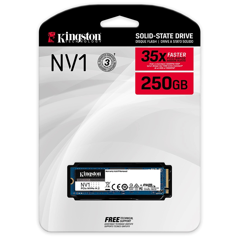 SSD, M.2, NVMe, Kingston NV1, 250GB