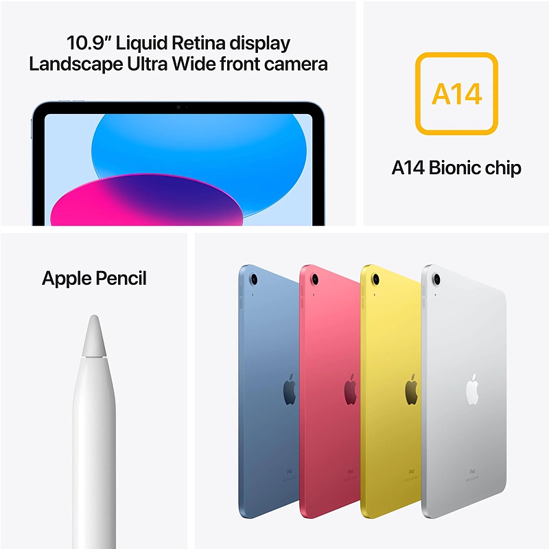 Apple iPad 10.9 (10th Gen., 2022), 256GB, pink, Wi-Fi