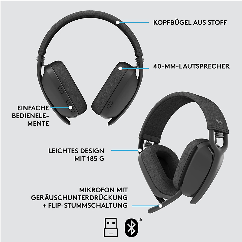 Headset Logitech Zone Vibe 125 Wireless
