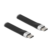 USB-Kabel 3.2 Gen 2x1, 10Gbps, C/C, m/m, flach, Delock, 0.135m schwarz