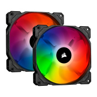 PC-Lüfter, Corsair iCUE SP140 RGB Pro black, 2er Pack inkl. Light. Node