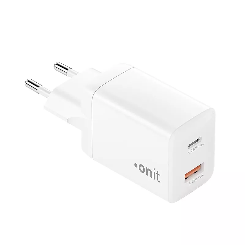 Wandladeger�t onit, 2x USB (1x Typ-C), 25W, weiss