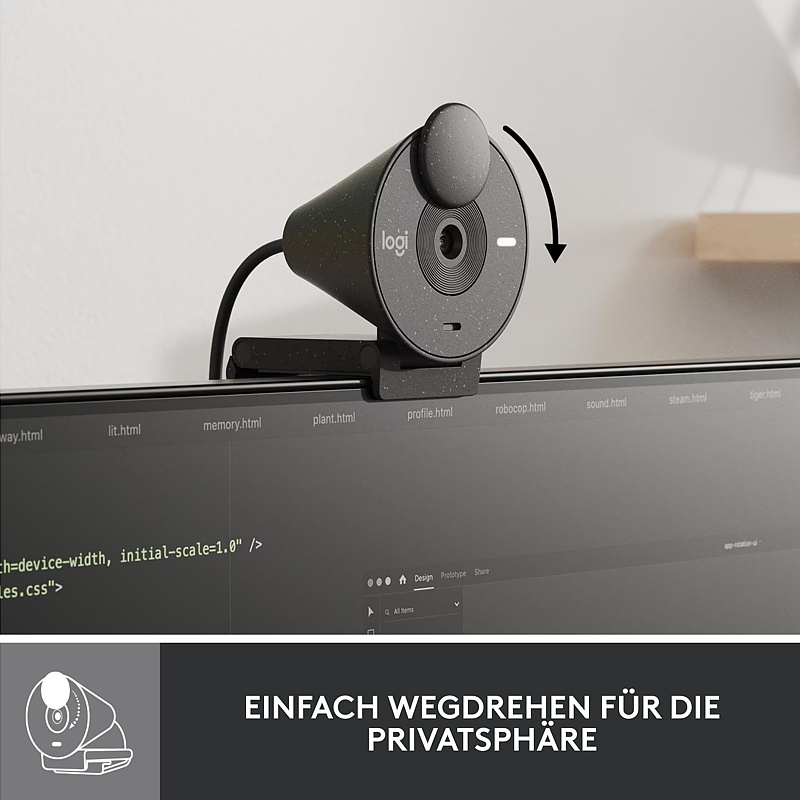 Webcam Logitech Brio 300, schwarz