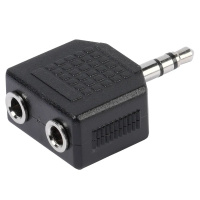 Audio Adapter 2xBuchse 3,5mm / 1xStecker 3,5mm