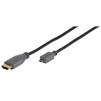 Video Kabel HDMI/Micro HDMI mit LAN, High Speed, vergoldet, 1.5m