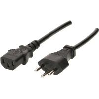 Strom Netzkabel PC C13-T12, schwarz, 3m