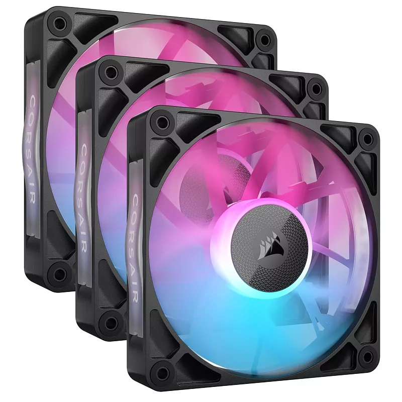 PC-L�fter, Corsair iCUE LINK RX120 RGB, schwarz (3. Stk.) + LINK-Hub