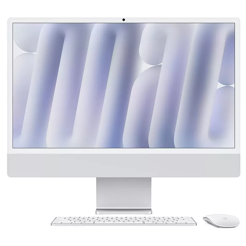 Apple iMac 24 Zoll (2024), M4 CPU, 8-Core GPU, 256GB SSD, 16GB RAM, silber