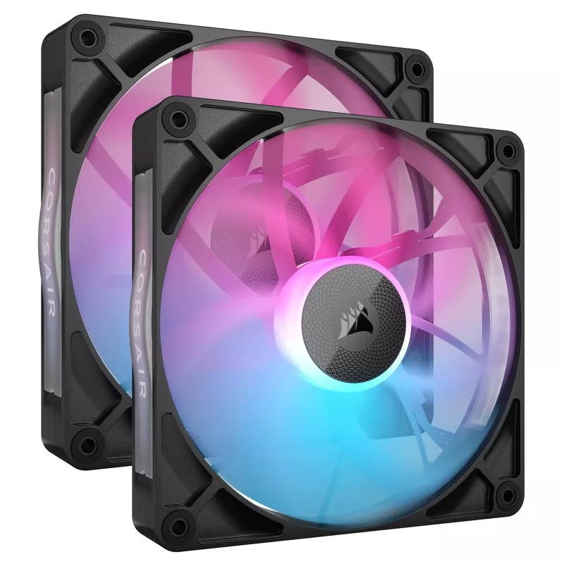 PC-L�fter, Corsair iCUE LINK RX140 RGB, schwarz (2. Stk.) + LINK-Hub