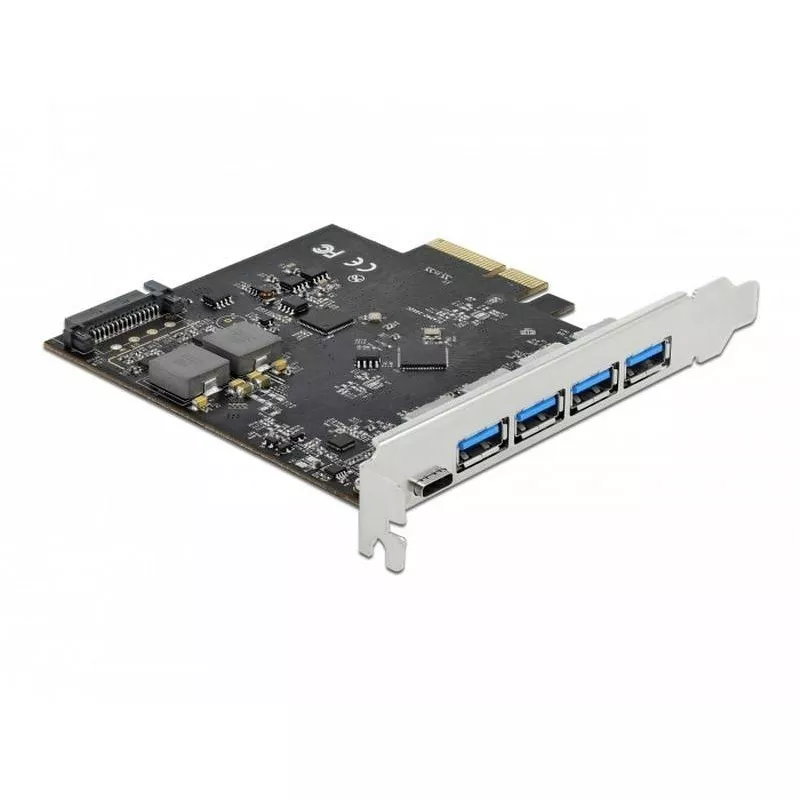 Controller 1x USB3 (Typ-C/10G), 4x USB3 (Typ-A/10G), PCIe x4, Delock