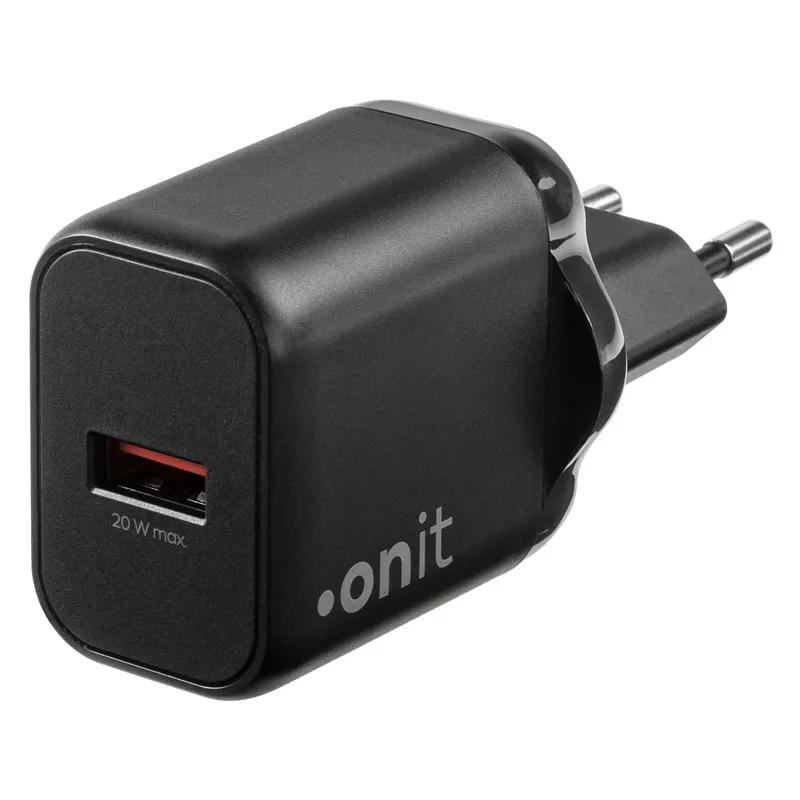 Wandladeger�t onit, 1x USB (1x Typ-A), GaN, 20W, schwarz