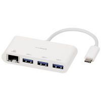 Ethernet-Karte Gbit, RJ45, Vivanco, USB-C + 4-Port Hub
