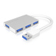 USB-Hub 3.0, 4 Port, ICY BOX IB-HUB1402, USB-A