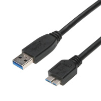USB-Kabel 3.2 Gen 1x1, 5Gbps, A/Micro-B, m/m, Wirewin, 0.5m schwarz