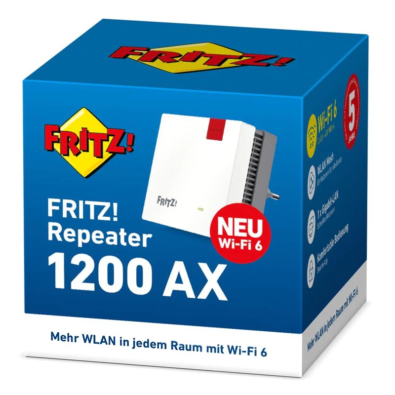 W-LAN 3000Mbps, AVM Fritz! Mesh-Repeater 1200 AX