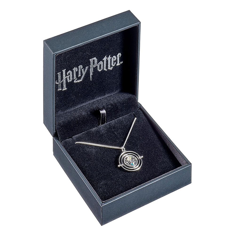 Halskette: Harry Potter - Zeitumkehrer (Sterling Silber + echte Kristalle)