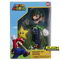 Figur: Super Mario - Star Power Luigi (10 cm)