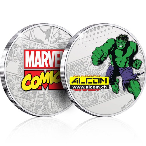 Münze: Marvel - Hulk, versilbert