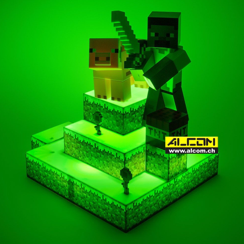 Lampe: Minecraft - Steve Diorama (30 cm, USB)