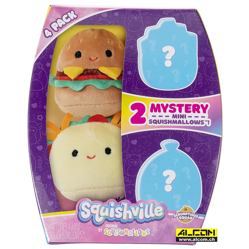 Squishmallows: 4er-Pack Snack Squad (5 cm)