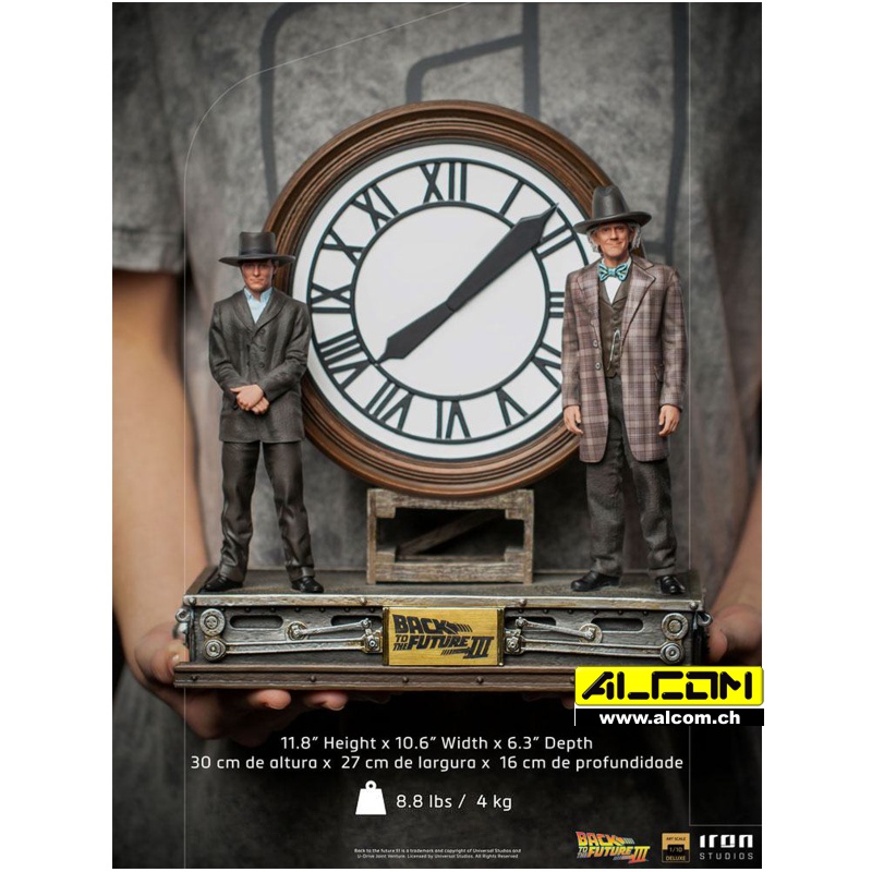 Figur: Zurück in die Zukunft - Marty and Doc at the Clock (30 cm) I.Studios