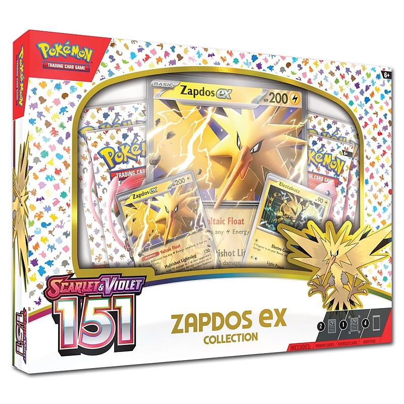 Trading Cards: Pokémon Scarlet&Violet 151 Zapdos-EX Kollektion, english