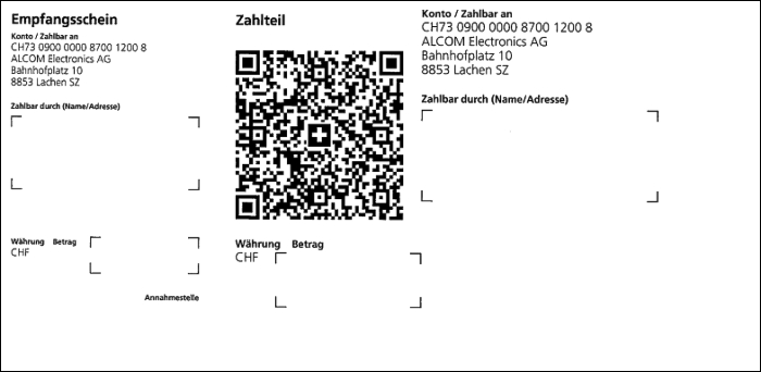 QR-Einzahlungsschein